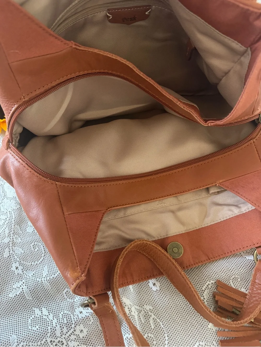 Cognac Leather Handbag